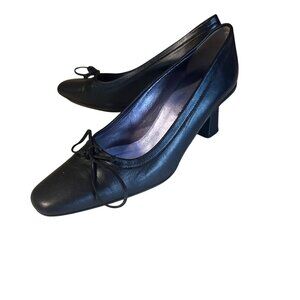 Charles David Nathalie M blue leather pumps heels size 6.5 B